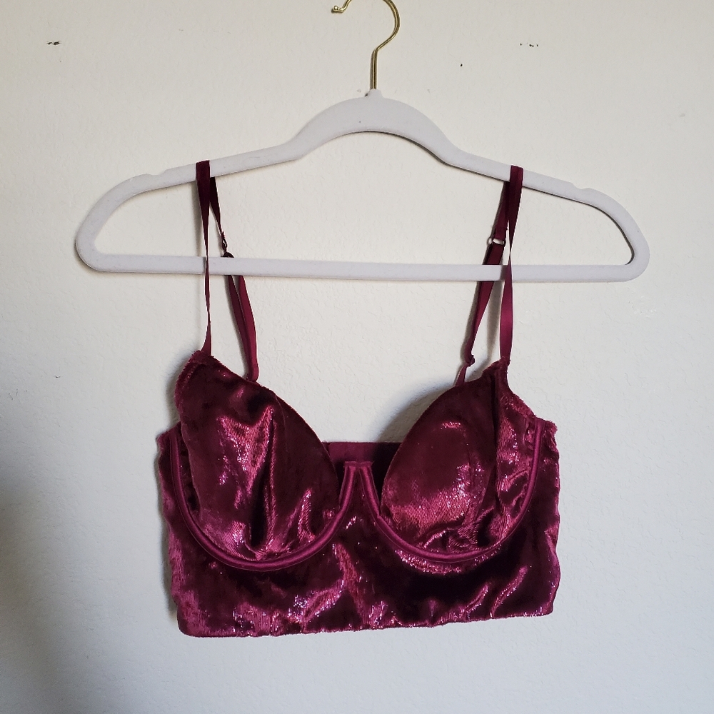 Maroon wired bralette